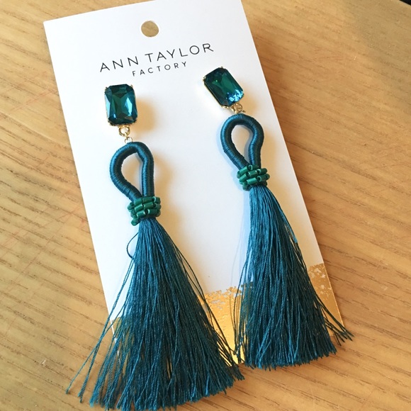Anne Taylor Jewelry - Teal tassel earrings